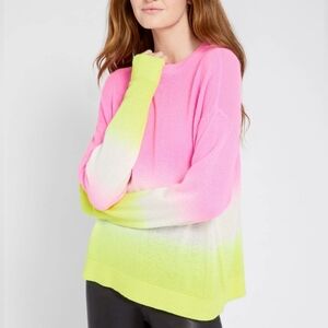Alice + Olivia Gleeson Hot Pink Dip Dye Ombre Cashmere Sweater S Slouchy